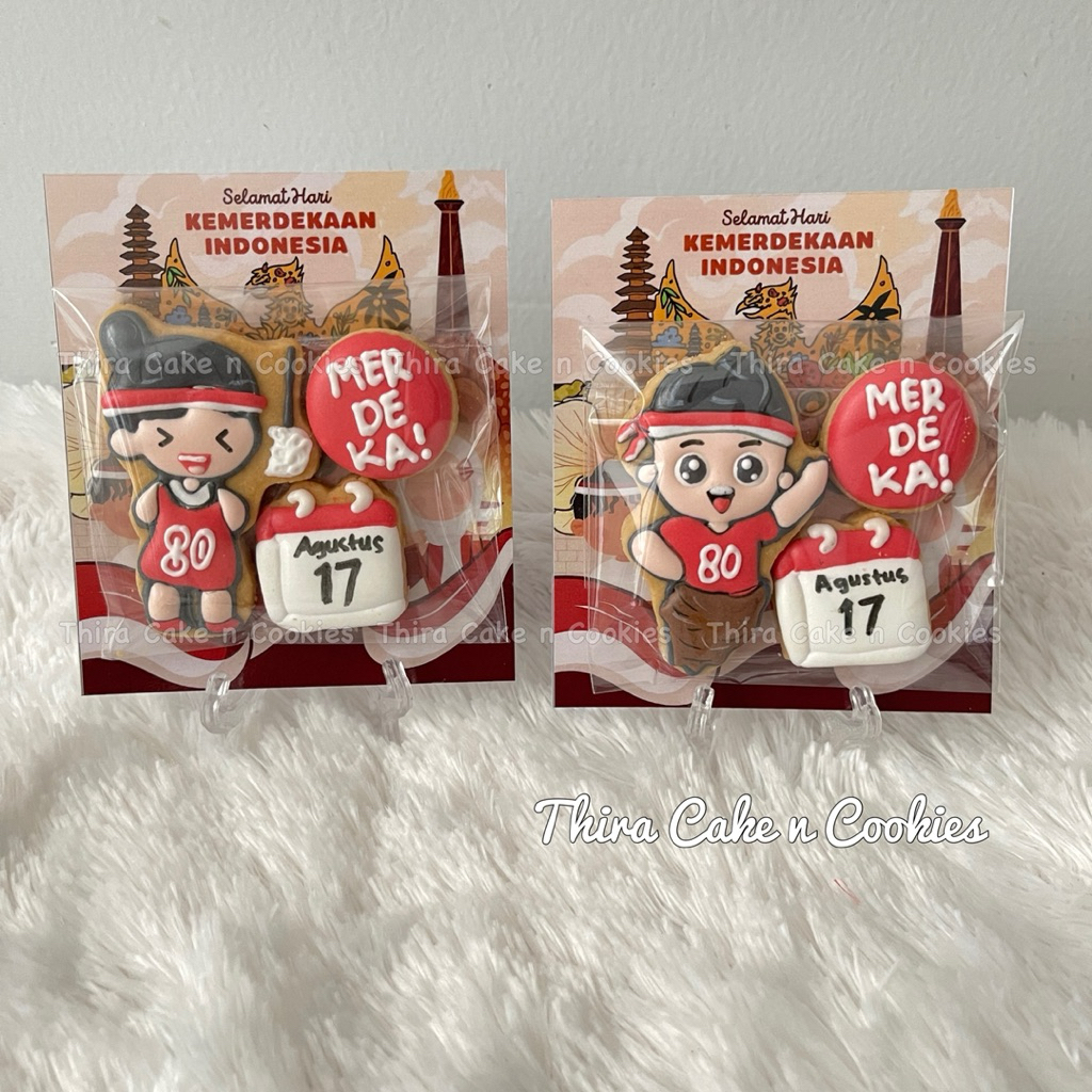 

PROMO gluten free cookies kemerdekaan kukis hari ulang tahun RI kue kering kado gift cemilan icing sugar karakter