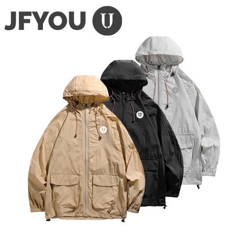JFYOU JAKET COOL SILK ANTI UV - HOODIE TIPIS NAFAS - DESAIN MINIMALIS PRIA WANITA