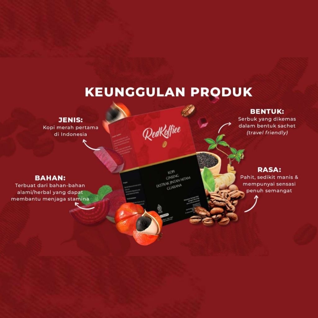 Original Red Koffiee Kopi Merah Stamina Armina Daily Kesuburan Promil Kesehatan