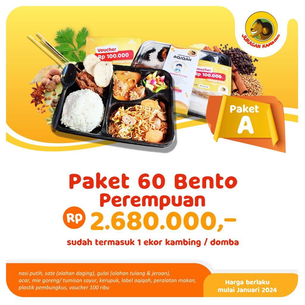 

Paket Aqiqah Bento 60 Perempuan