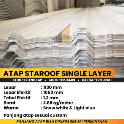 STAROOF ATAP UPVC / ATAP PVC / CANOPI UPVC / GARASI UPVC (SINGLE LAYER)