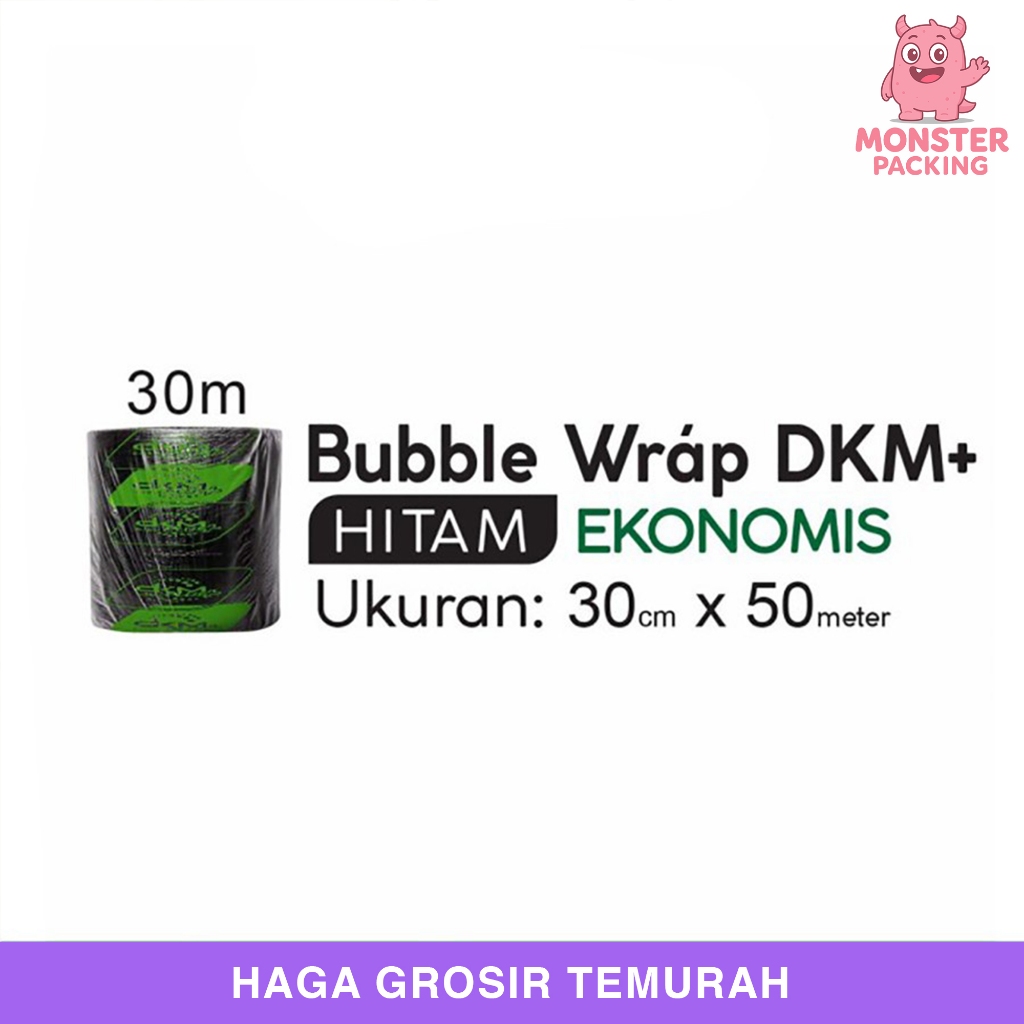 

Bubble Wrap Hitam Ekonomis 30cm x 50m DKM PLUS BUBBLEWRAP ROLL