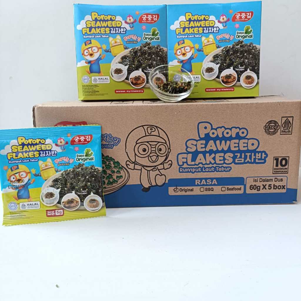 

NEW NORI PORORO FLAKES SEAWEES DUS ISI 5 BOX