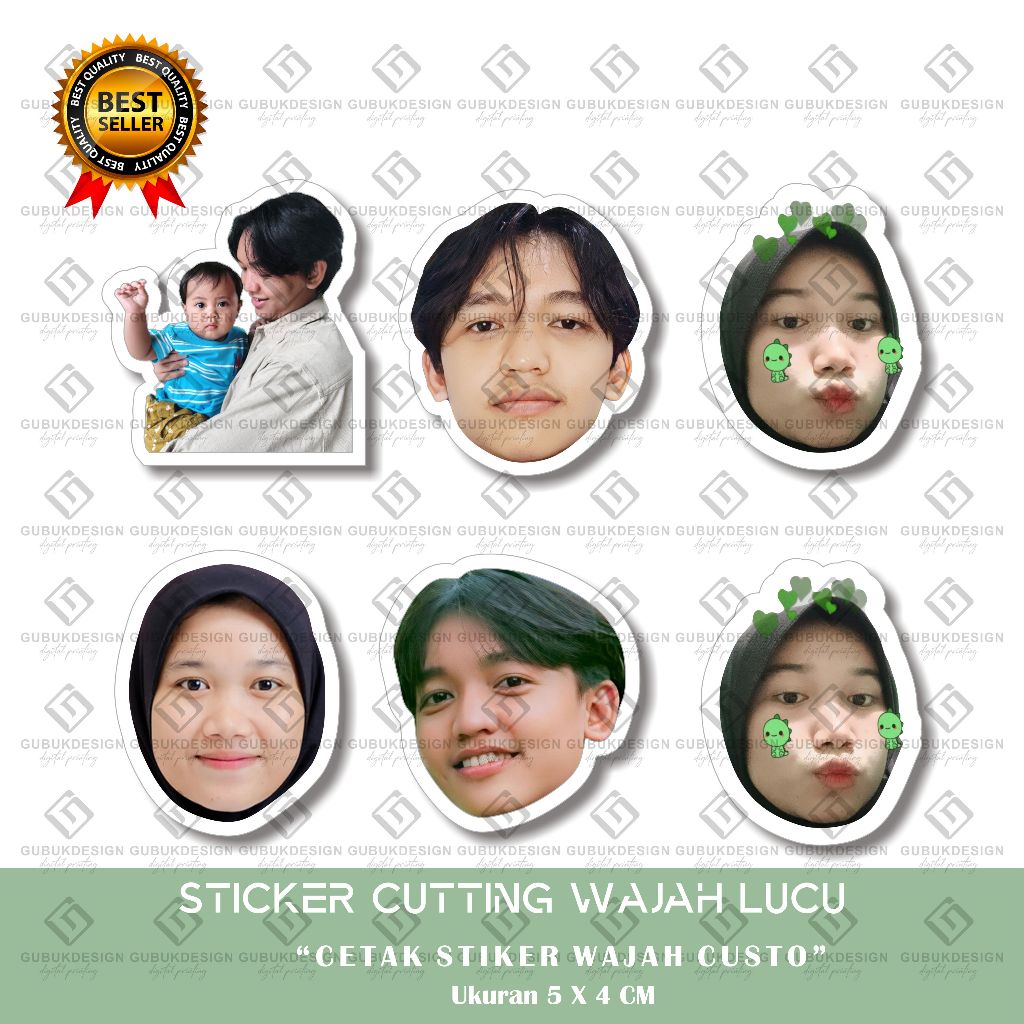 

2 pcs Sticker Wajah | COD | Free Ongkir | Custom Foto Wajah