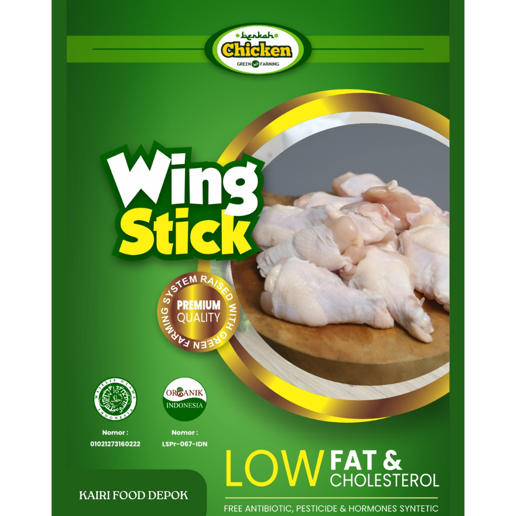 

Berkah Chicken | Wing Stick Sayap Ayam Organik 500 Gram - Frozen Food Sehat dan Praktis