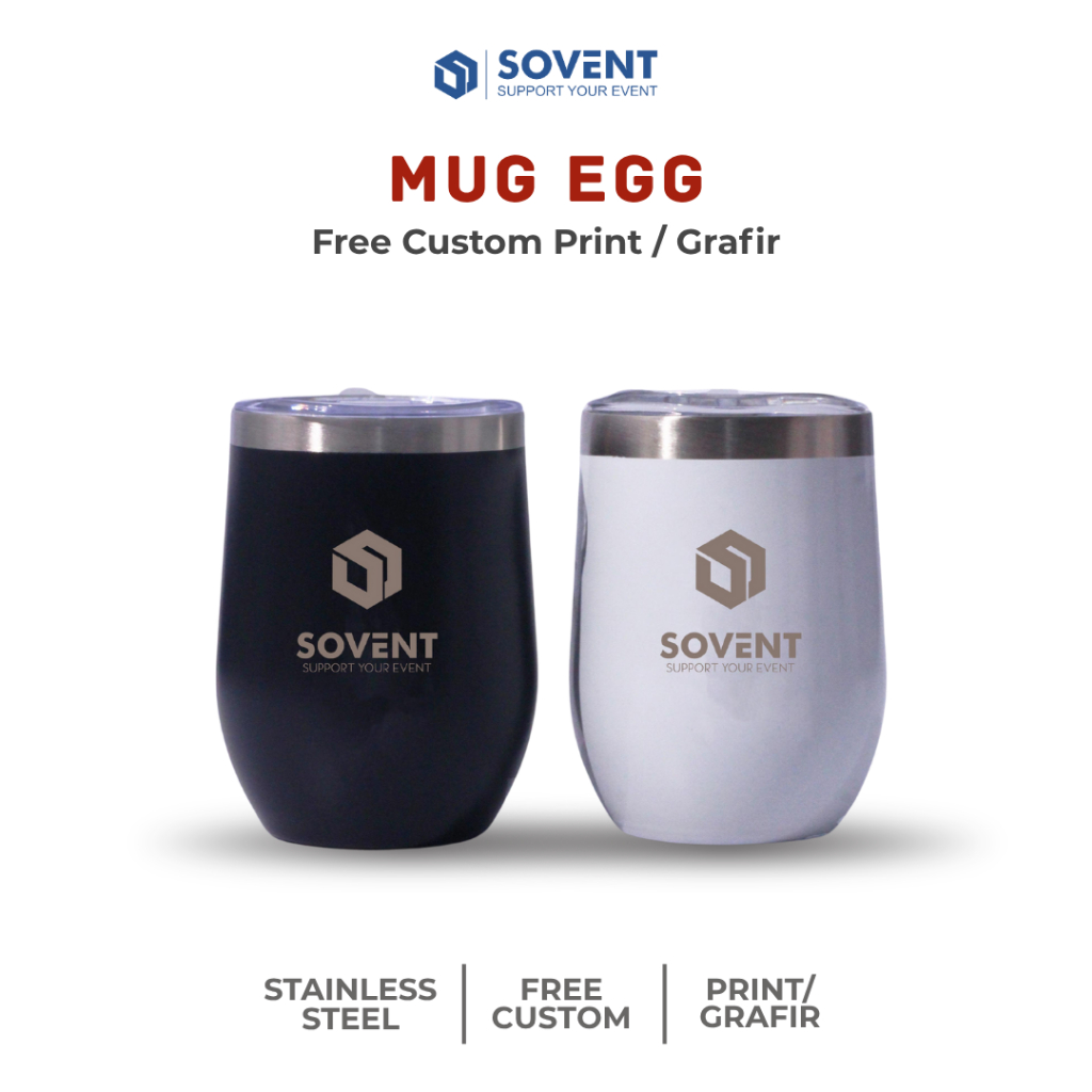 Mug Stainless Steel Custom 350ml – Souvenir Event, Gift, Merchandise