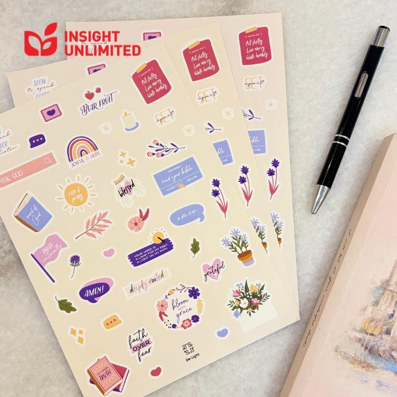 

Stiker Waterproof Vinyl Christian Motivational Sticker Sheet