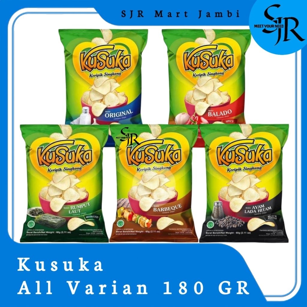 

[Snack] Kusuka Keripik Singkong 180gr | Aneka Varian