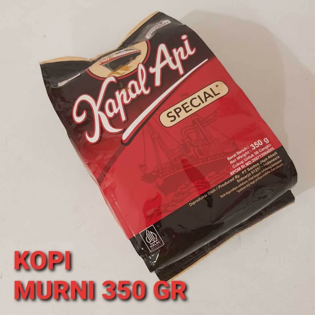 

KAPAL API Spesial 350 gr / KOPI HITAM MURNI Tanpa Gula 350 gr