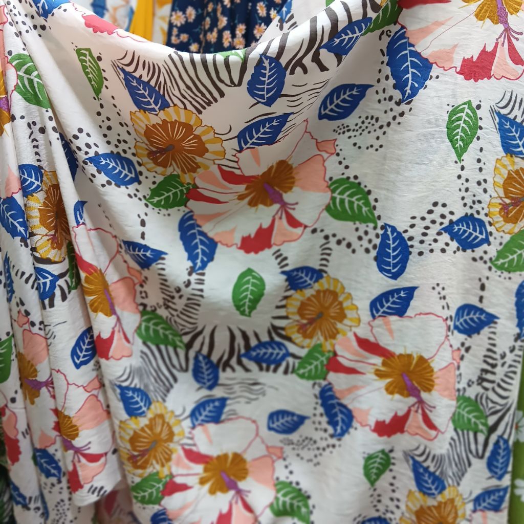 Kain Katun Silky motif  dan Ringan Kain Katun Silky Import Lembut untuk Hijab dan Gamis
 Kain Katun 