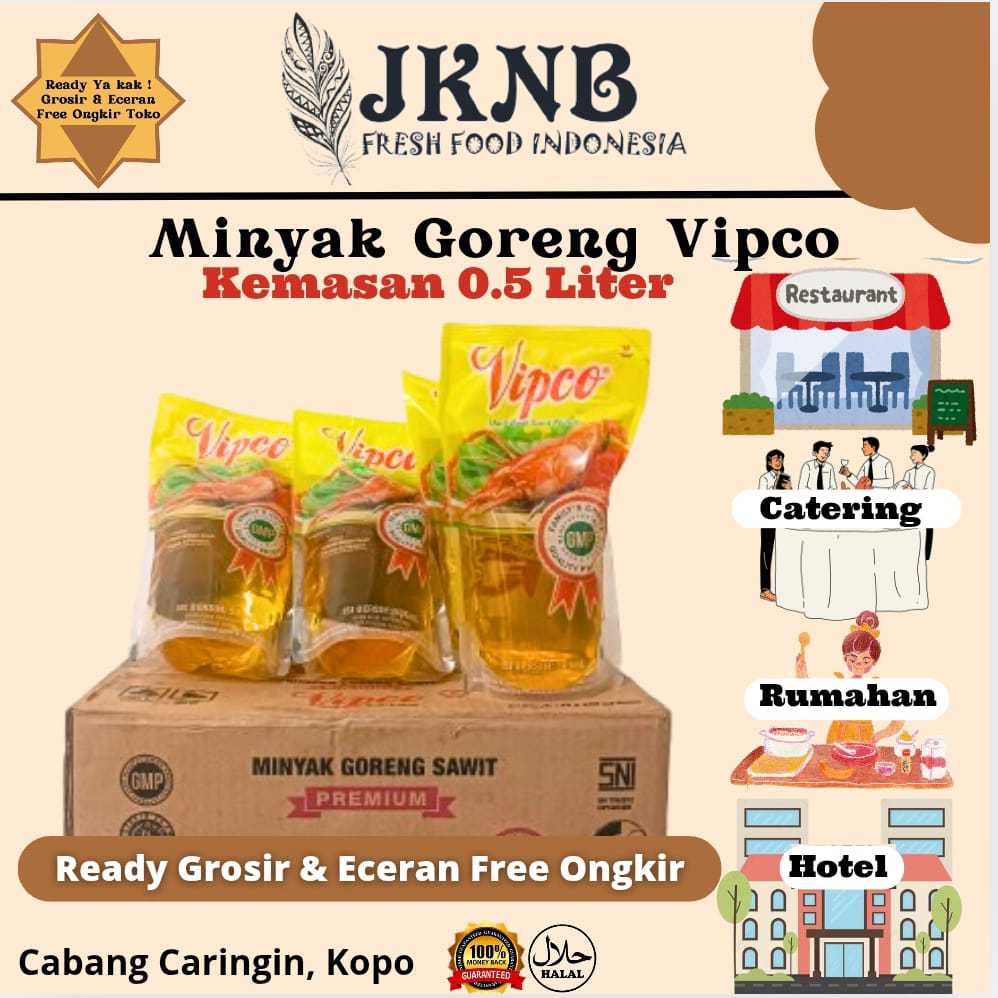 

Minyak Goreng Vipco 500ml I Minyak Goreng 0.5 Liter I Jknb Fresh Food