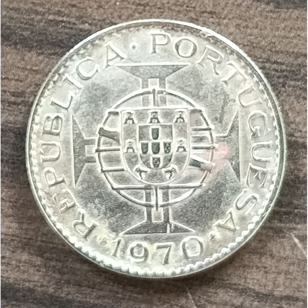 koin portugal (timor) 10  escudos tahun 1970..