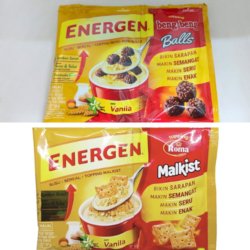 

Energen Vanilla With Topping 5 sachet @38 Gr