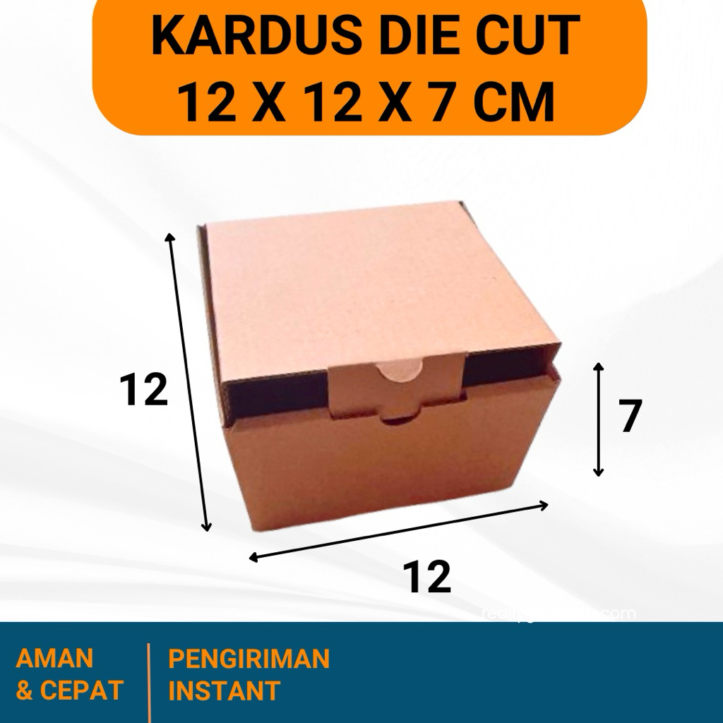 

KARDUS 12x12x7 CM/ BOX KARTON CORUGATED DIE CUT E-FLUTE