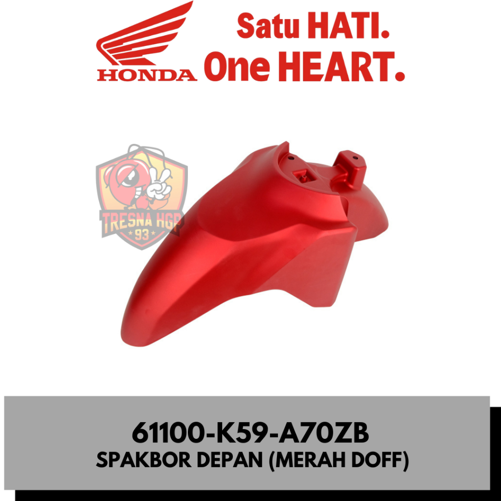 61100-K59-A70ZB SPAKBOR DEPAN (MERAH DOFF) NEW VARIO 150 K59J NEW VARIO 125 K2V ORIGINAL | FENDER FR