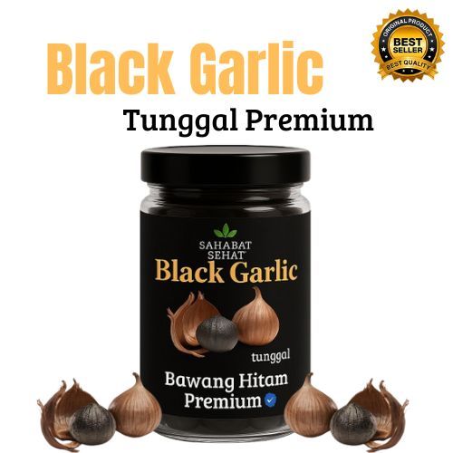 

Bawang Hitam Lanang / Black Garlic Tunggal Premium Bawang Hitam Tunggal Besar