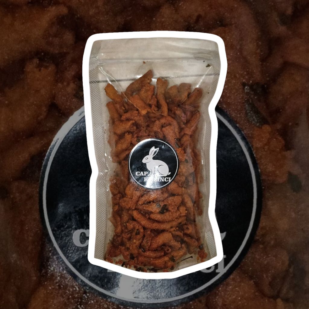

Usus 150 Gr | Jajanan Cap Kelinci 150 Gr, Pedas Daun Jeruk, Original | Usus Murah | Usus Terlaris