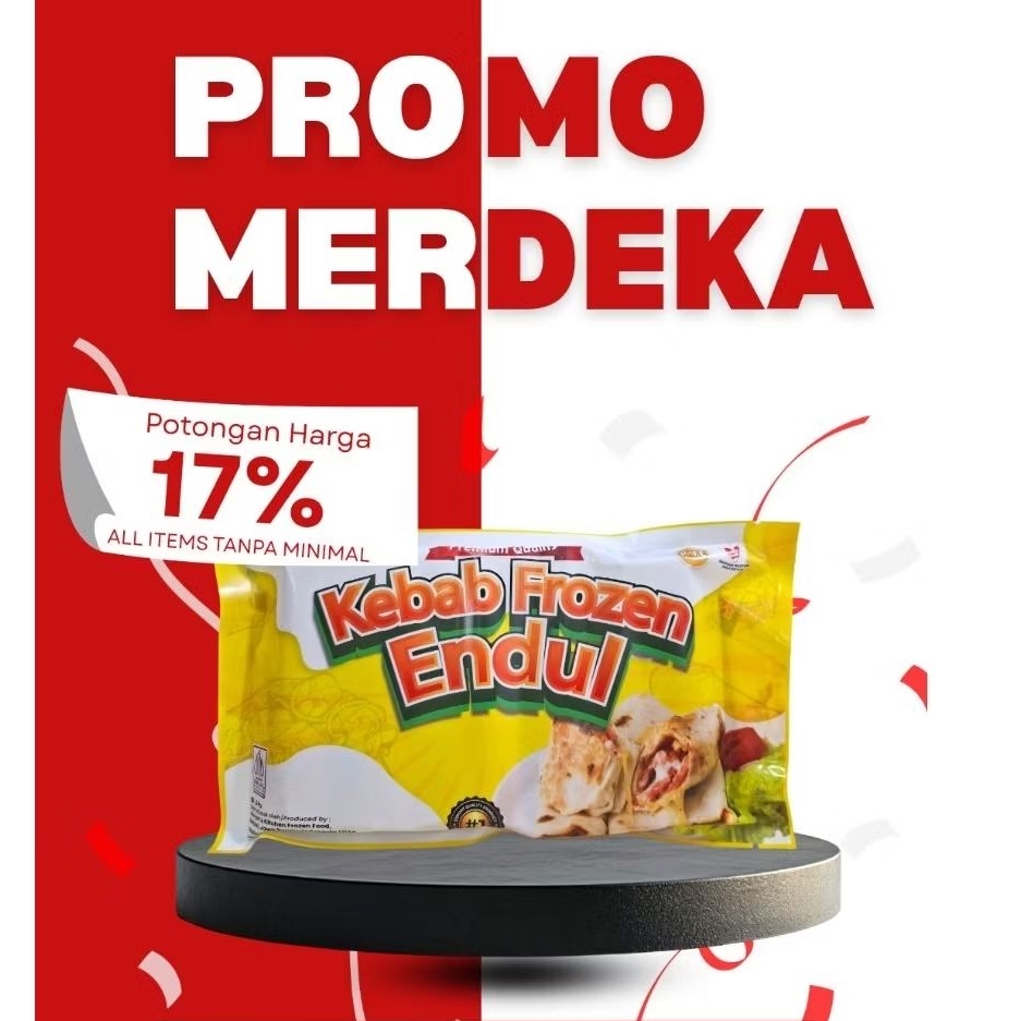 

KEBAB FROZEN ENDUL PREMIUM FULL DAGING ORIGINAL/KEJU/MOZZARELLA 400GR ISI 5