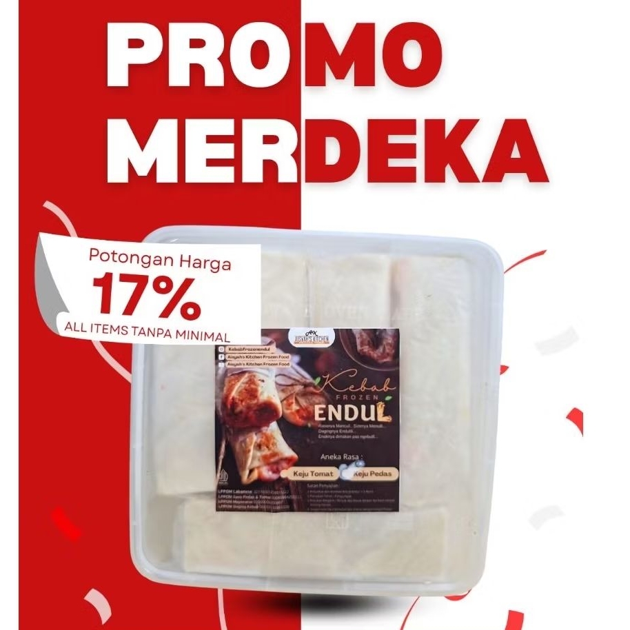 

KEBAB FROZEN ENDUL MEDIUM MOZZARELLA FULL DAGING PREMIUM ISI 10 PCS