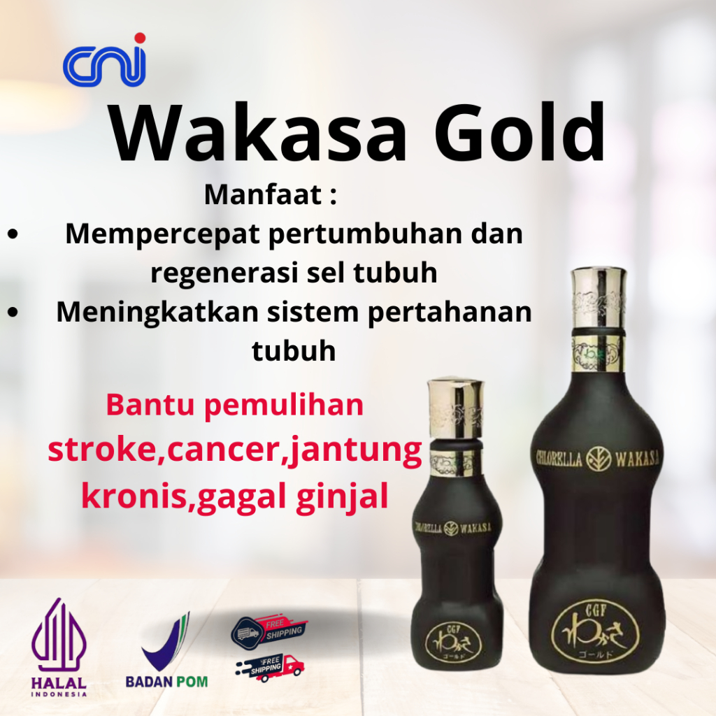 

WAKASA GOLD CNI 1000MLSuplemen meningkatkaan Trombosit perawatan pasca sttoke dan regenerasi sel