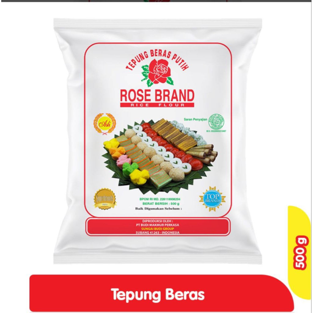 

tepung beras putih rose brand 500 grm