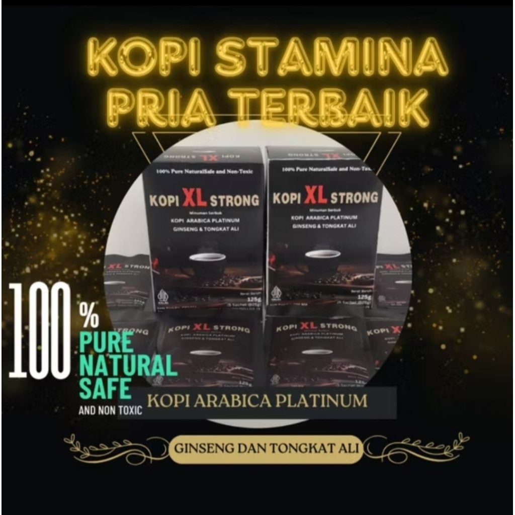 

Kopi XL Strong Kopi Arabica Platinum Ginseng dan Pasak-Bumi