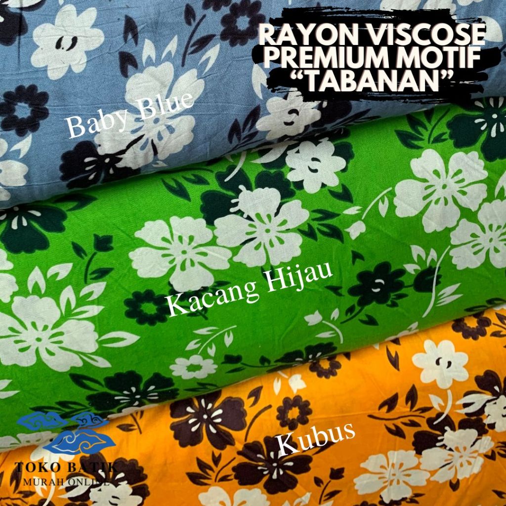 Kain Katun Korea Rayon Silky Viscose Printing Motif "Tabanan" 2025 Original 100% Viscose Premium