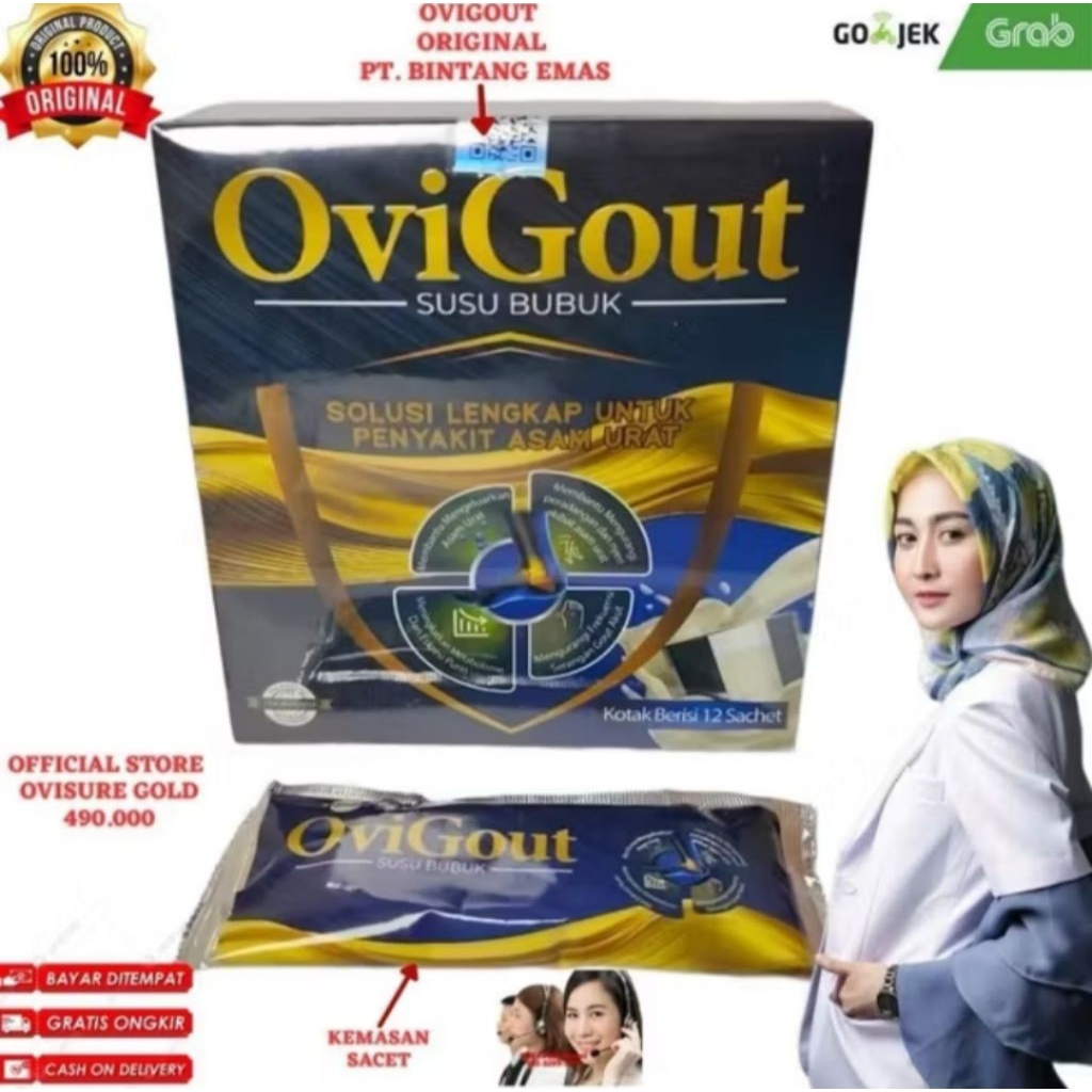 

OVIGOUT MILK SUSU OBAT VITAMIN TULANG & SENDI ATASI OSTEOPOROSIS ASAM URAT KOLESTROL ASLI ORIGINAL