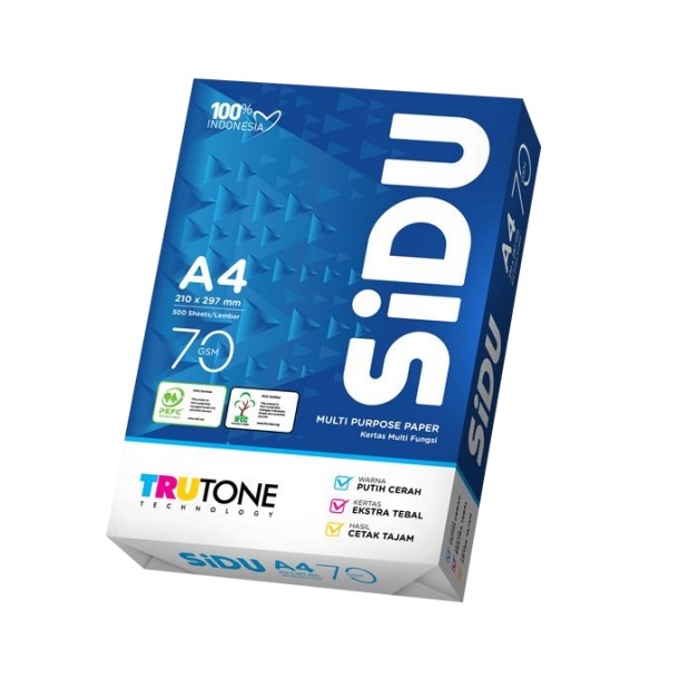

[1 DUS] Kertas HVS SIDU A4 70 GSM