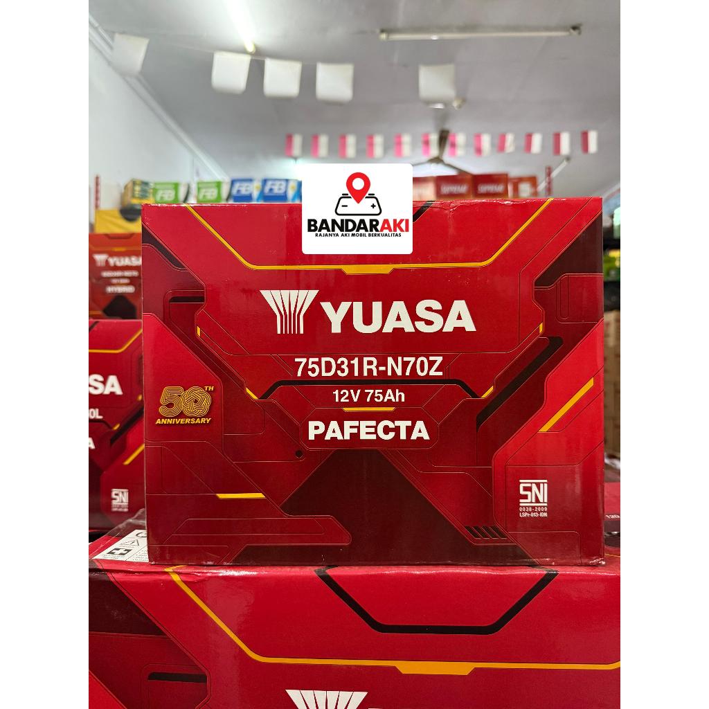 AKI YUASA PAFECTA  75 AMPER N70Z  JAMINAN 100% ORIGINAL YUASA