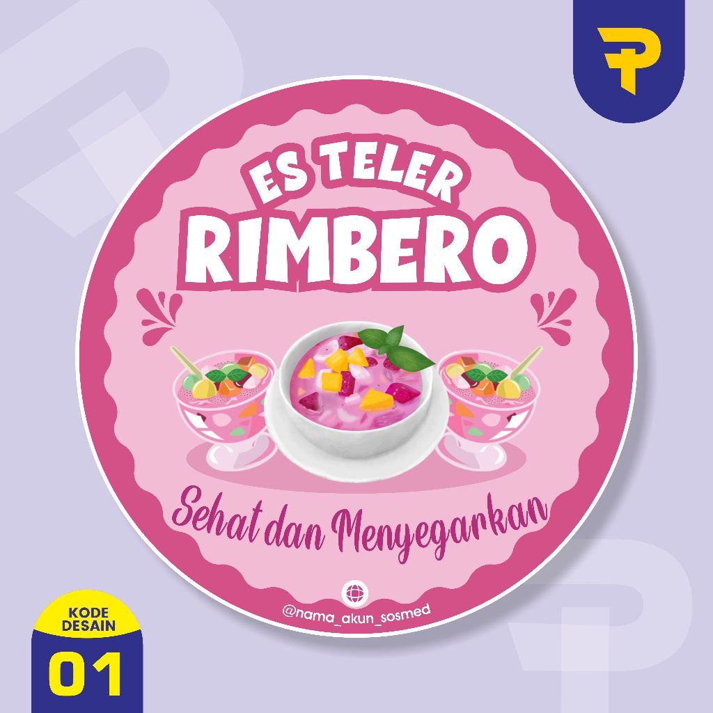 

stiker es teler stiker es