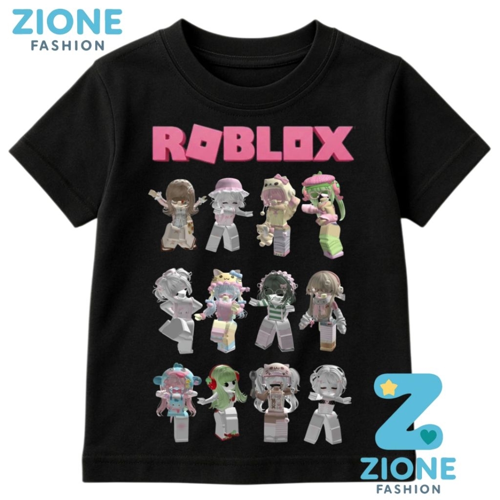 Kaos Anak Roblox Cewe Perempuan Lucu Unik - Baju Atasan Anak Cewe Karakter Roblox Free Nama