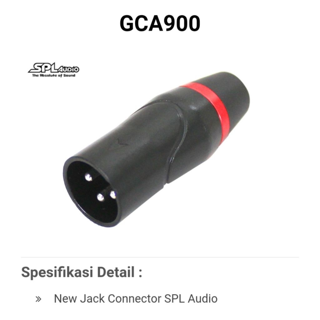 Jek canon SPL audio male gca900