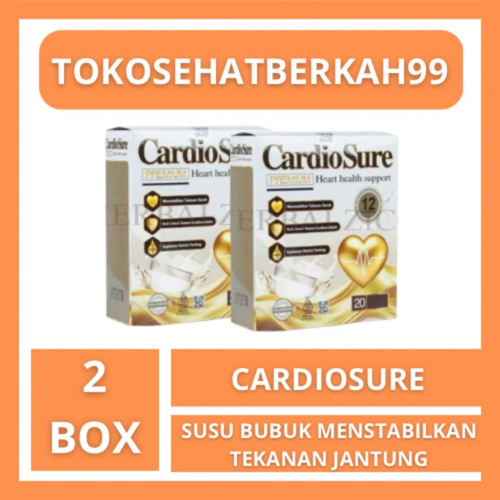 

Cardiosure 2 Box Asli Susu Bubuk Asam Urat Kolesterol Darah Tinggi