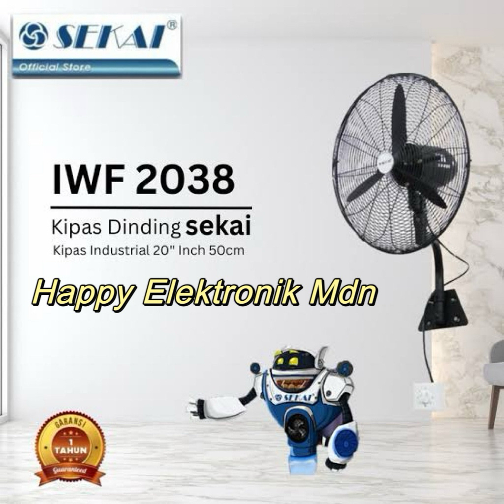 SEKAI IWF 2038 SEKAI Kipas besi 20 inch kipas 20 inch / 20 inch sekai kipas wall fan 20 inch kipas i