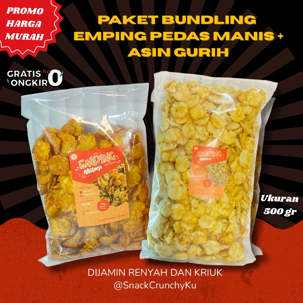 

PAKET BUNDLING EMPING PEDAS MANIS + EMPING ASIN GURIH UKURAN 500 GRAM