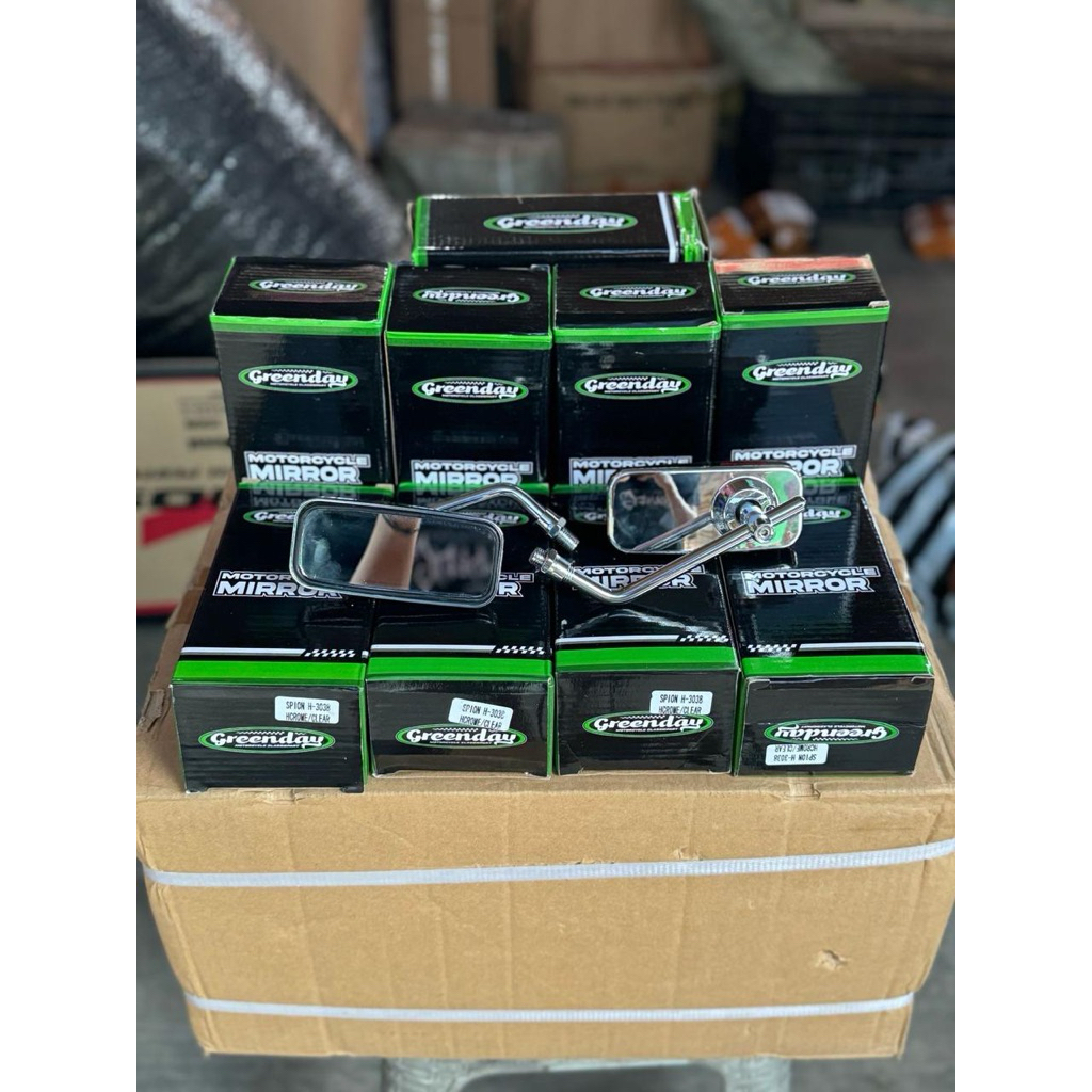 Kaca spion Kotak kecil replika daytona merk Greenday kaca bening