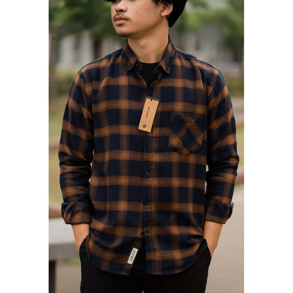 kemeja panel pria lengan panjang kemeja panel pria kemeja panel lengan panjang pria    kemeja giorda