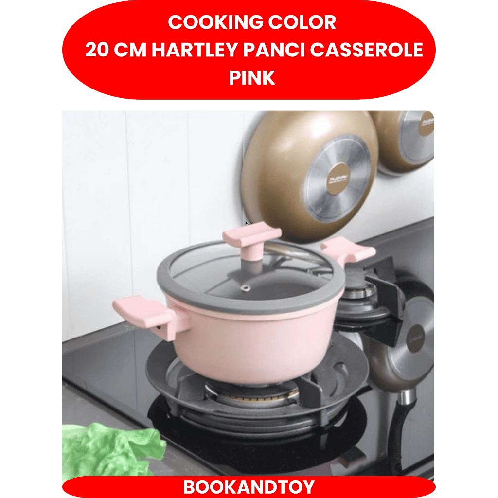 Cooking Color 20 Cm Hartley Panci Casserole - Pink