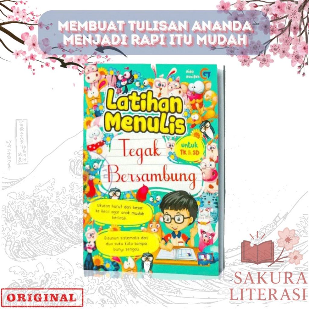 Buku Belajar Menulis - Latihan Menulis Tegak Bersambung Untuk TK & SD