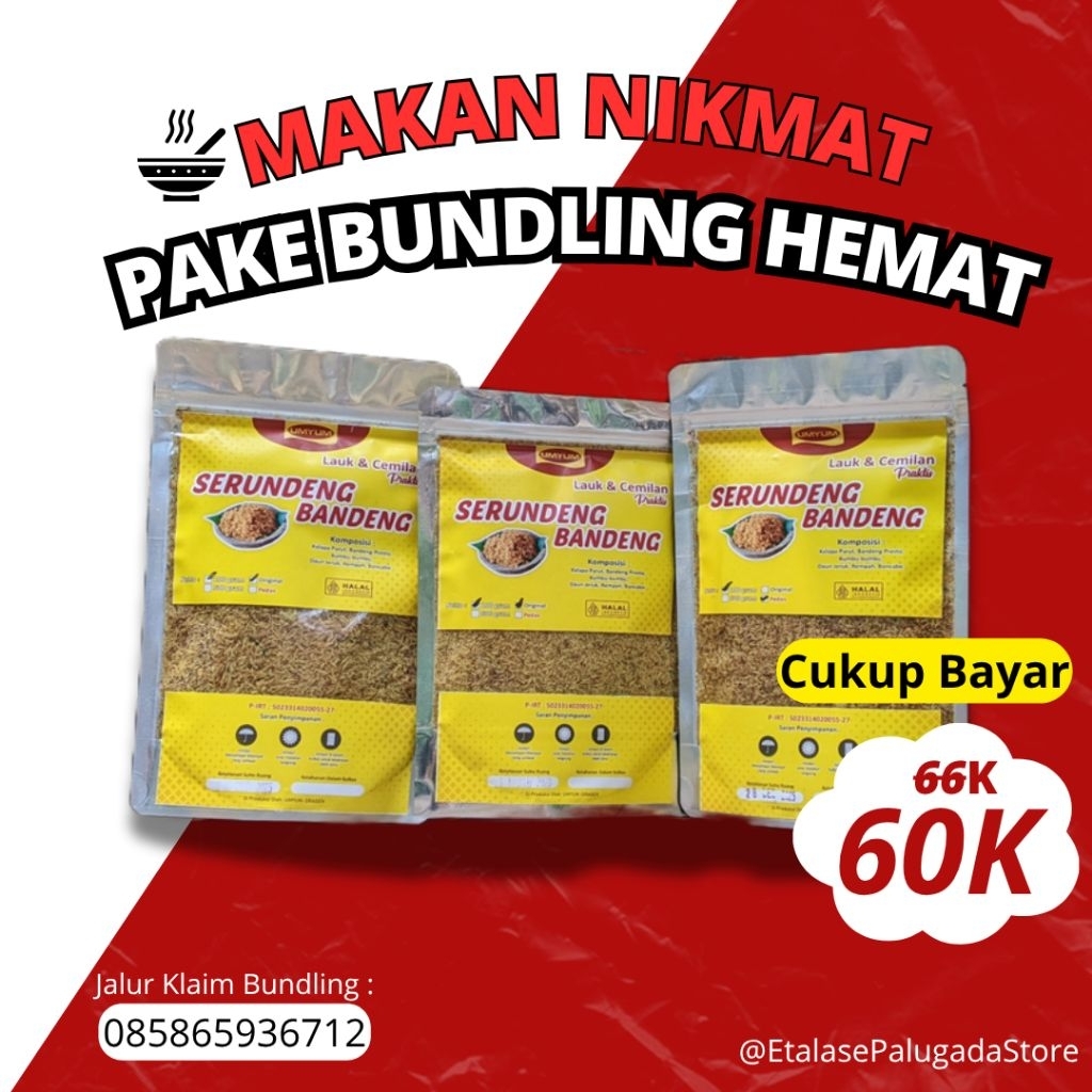 

Bundling Hemat Serundeng Bandeng UMYUM 3 PCS Lauk Praktis Siap Santap