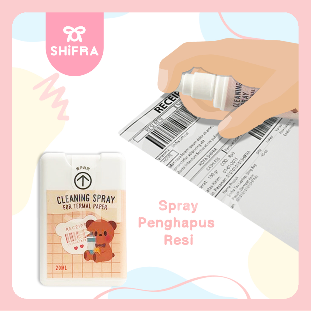 

Shifra Spray Penghapus Tinta Thermal Proteksi Data Resi 20 ml