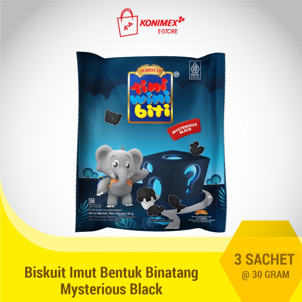 

Tini Wini Biti Mysterious Black Biskuit Anak 3 sachet, imut, enak, bergizi