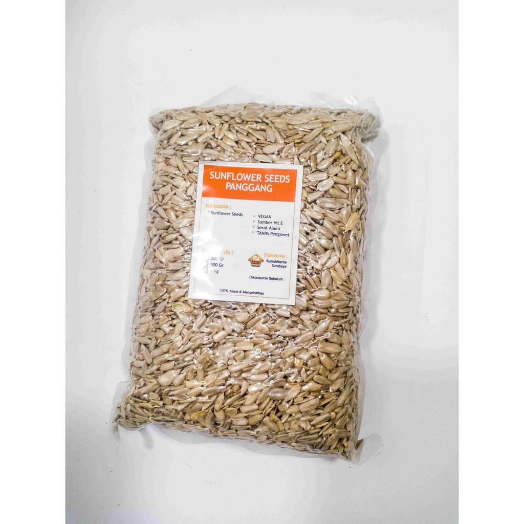 

Sunflower Seed (Kwaci / Biji Bunga Matahari) Panggang Plain – Camilan Sehat Tinggi Nutrisi