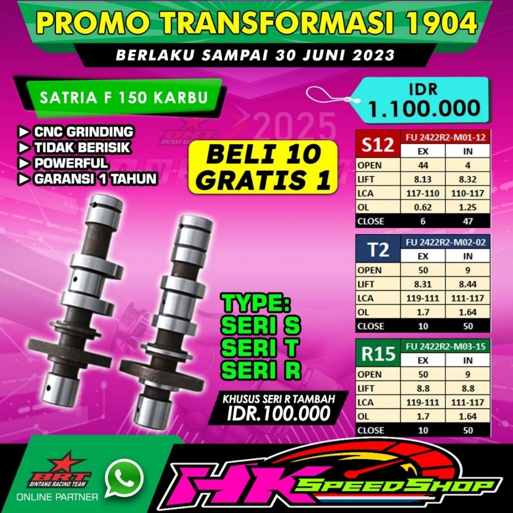 NOKEN AS BRT SUZUKI SATRIA F 150 KARBU FU