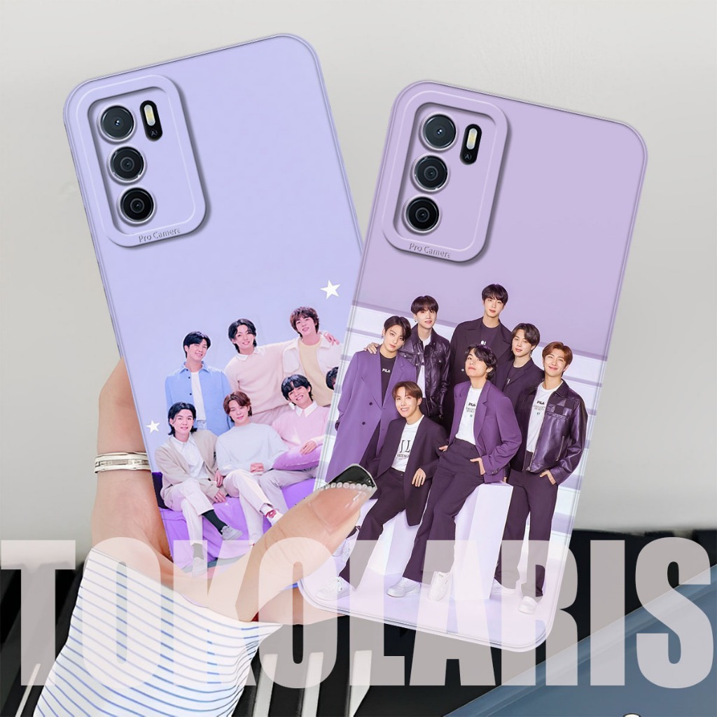 (TL-01) OPPO A16 - A54S - A54 - A55  Softcase Procamera Silicon Case motif  bts kekinian  Silicon - 