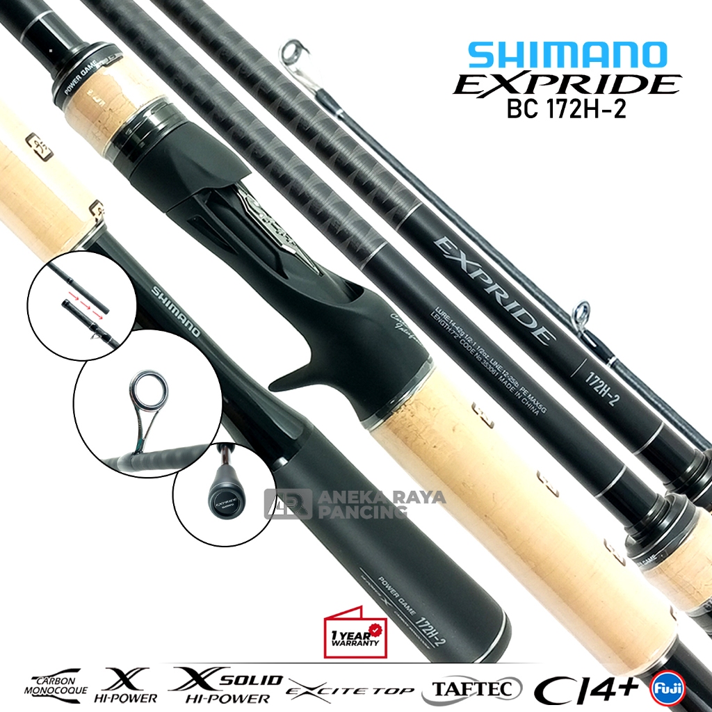 Joran BC SHIMANO EXPRIDE | Monocoq Fuji SiC CI4+ | Baitcasting [2022] Resmi