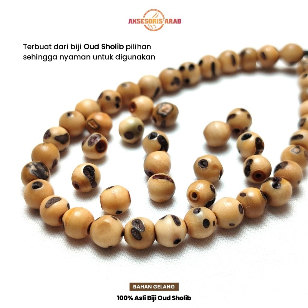 Tasbih 33 Butir Tasbih Oud Sholib Asli Mesir