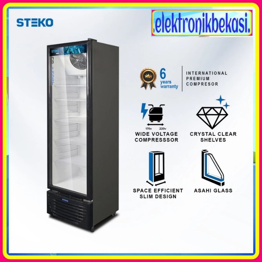 SHOWCASE STEKO PRO LG 360 / SHOWCASE STEKO 300 LITER / STEKO LEMARI PENDINGIN LG 360 / STEKO PRO LG-