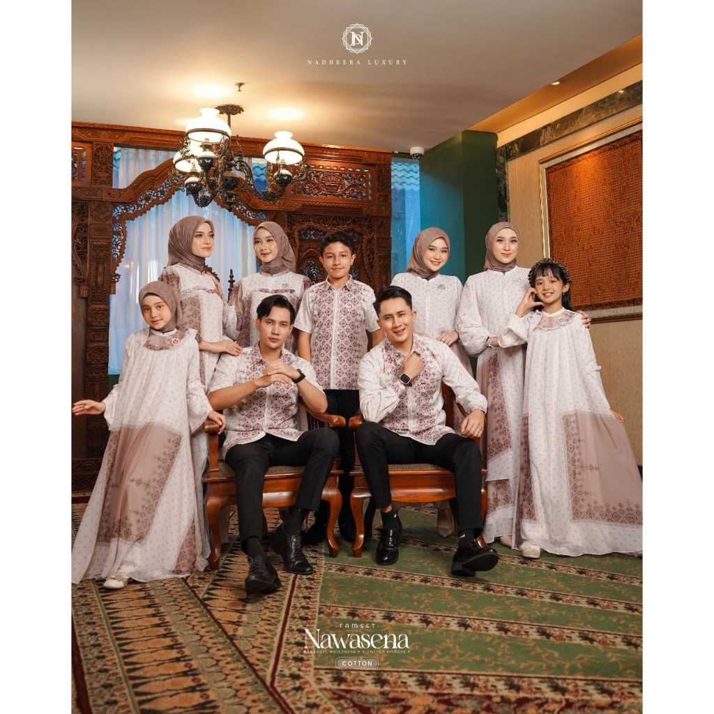 NAwasena Cotton Gamis Couple Sarimbit Nadheera Terbaru Best Seller 2026